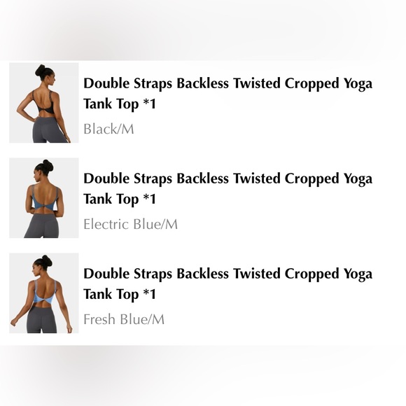 Halara twist-back workout top bundle - Picture 3 of 3